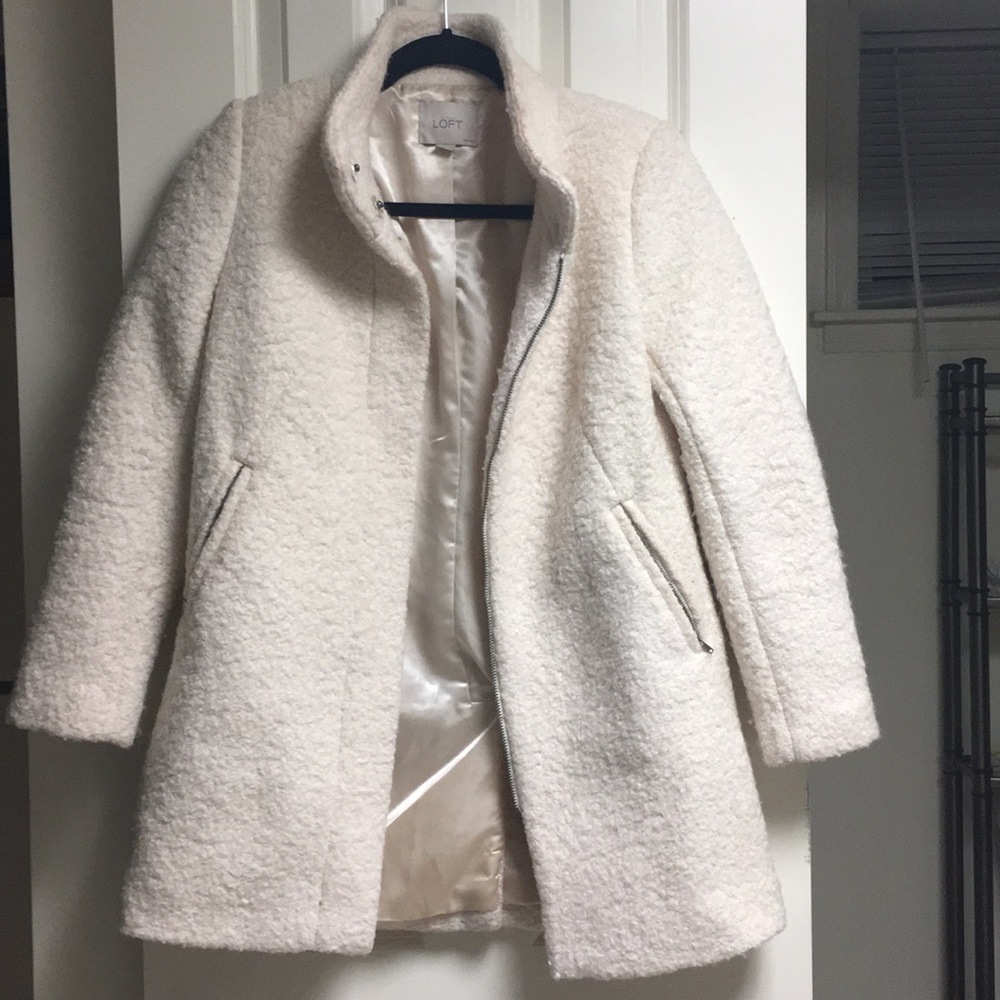 Ann Taylor Loft Cream Coat XS